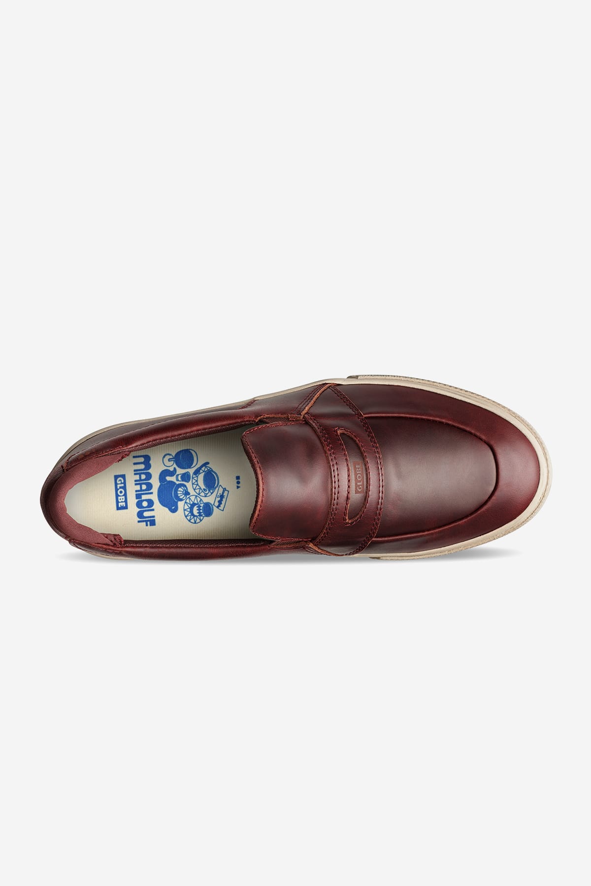 globe-liaizon-scarpe-skate-slip-on-oxblood-maalouf image 2