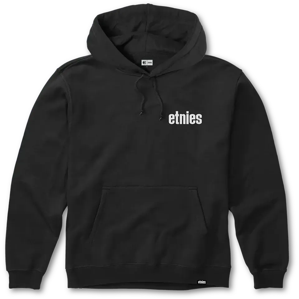 etnies-wordmark-hoodie-felpa-con-cappuccio-nero-bianco image 1