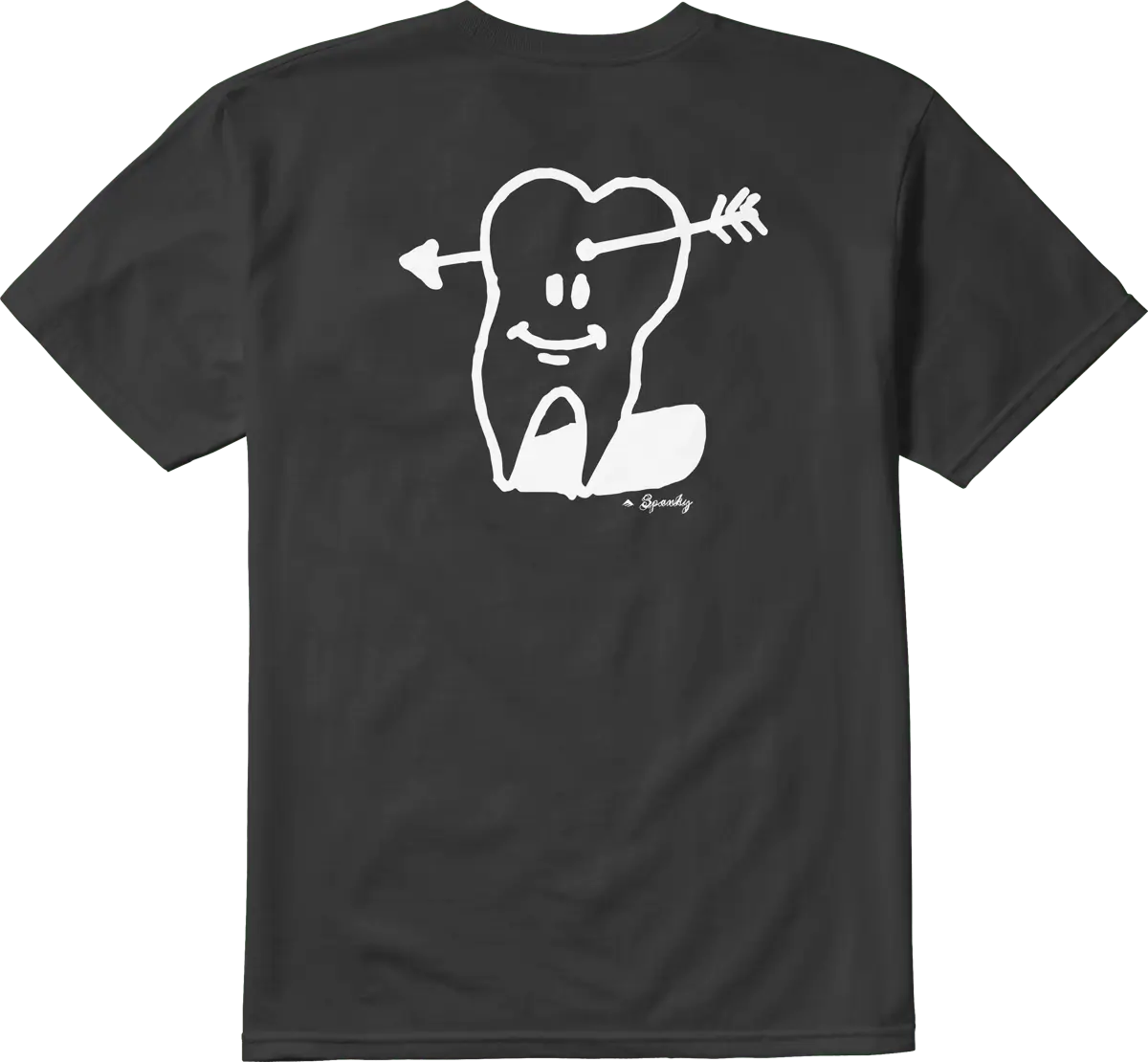 emerica-spanky-tooth-tee-nera-t-shirt-con-grafica-fronte-retro image 1