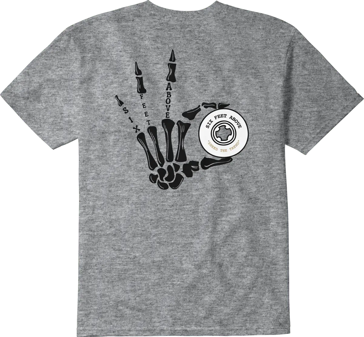 emerica-six-feet-above-skeleton-tee-t-shirt-grigia image 2