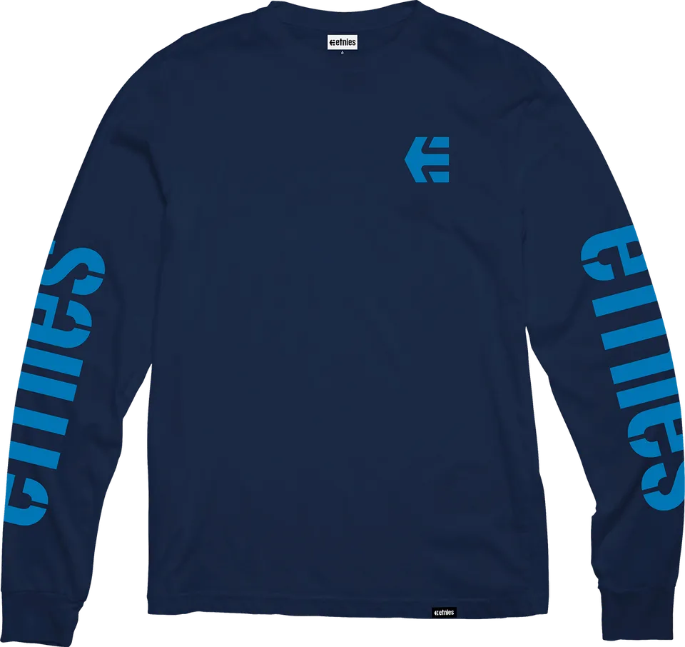 etnies-icon-l-s-tee-maglia-manica-lunga-uomo-navy-blu image 1
