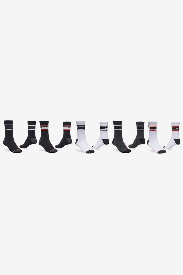 globe-triple-stripe-crew-sock-5-pack-assorted-calzini-skate image 1