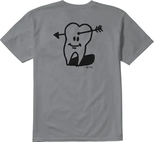 emerica-spanky-tooth-tee-t-shirt-uomo-grigia-con-grafica-fronte-retro image 1