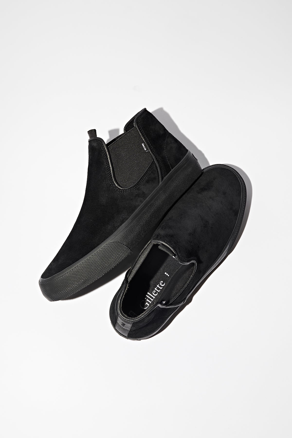 globe-dover-black-suede-gillette-scarpe-skate-mid-slip-on image 4