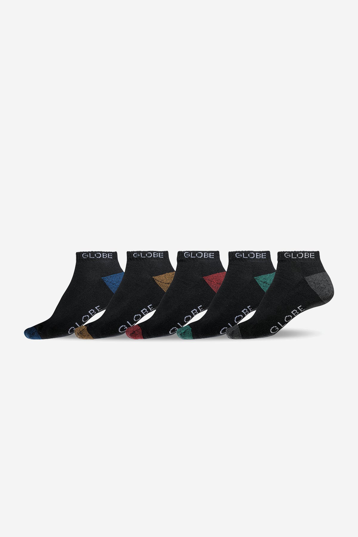 globe-ingles-ankle-sock-5-pack-calze-black-assorted image 1