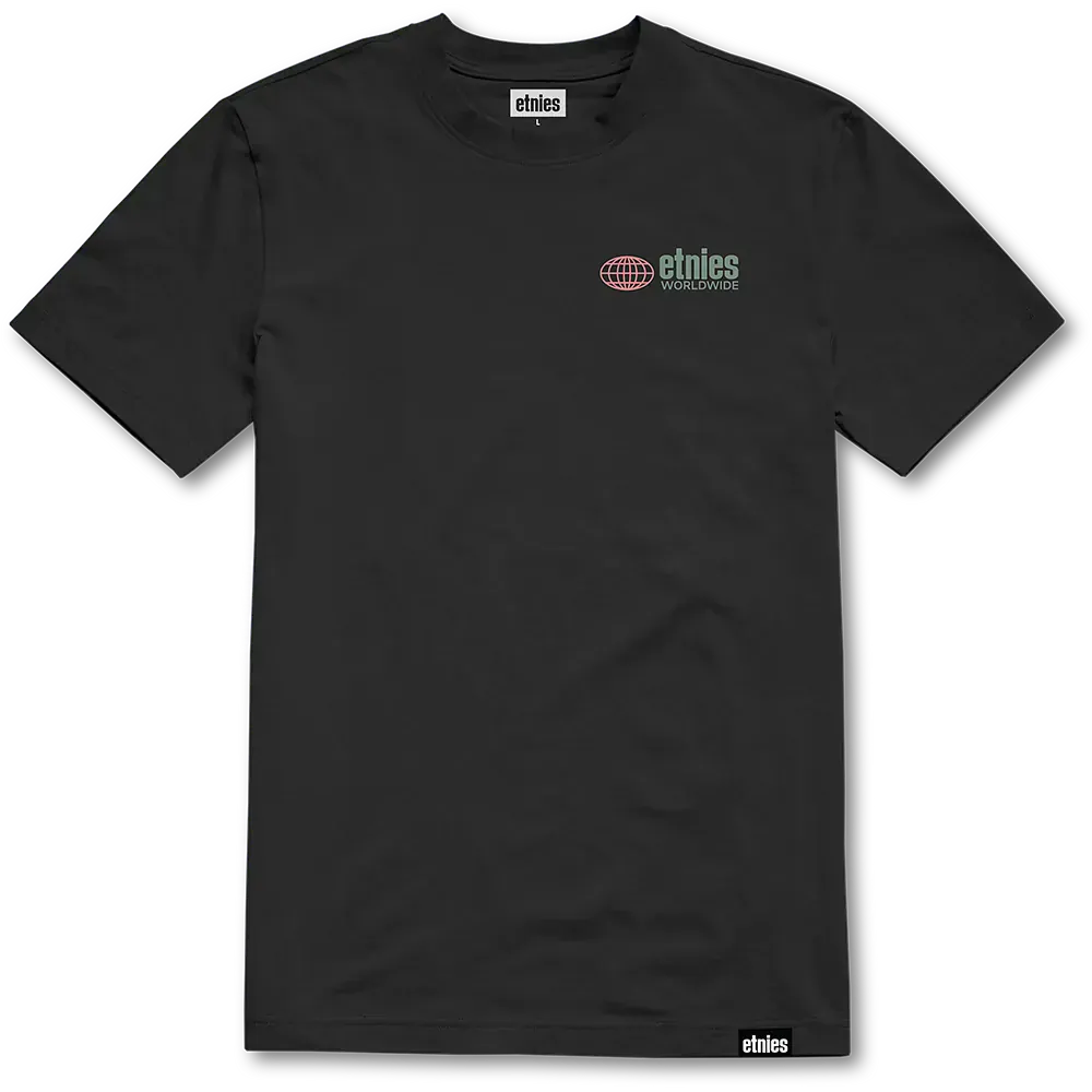etnies-worldwide-tee-t-shirt-cotone-nero image 1