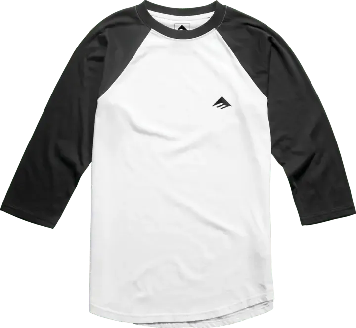 emerica-triangle-baseball-tee-t-shirt-baseball-nero-bianco image 1
