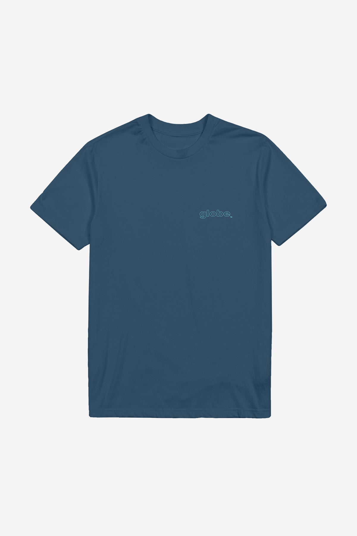 globe-block-tee-steel-blue-t-shirt-cotone-organico image 2