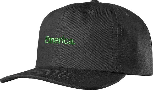 emerica-pure-gold-dad-hat-cappello-snapback-black-green image 1