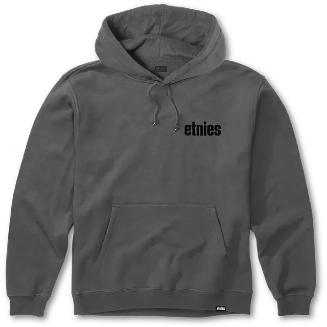 etnies-wordmark-felpa-con-cappuccio-dark-grey-black image 1
