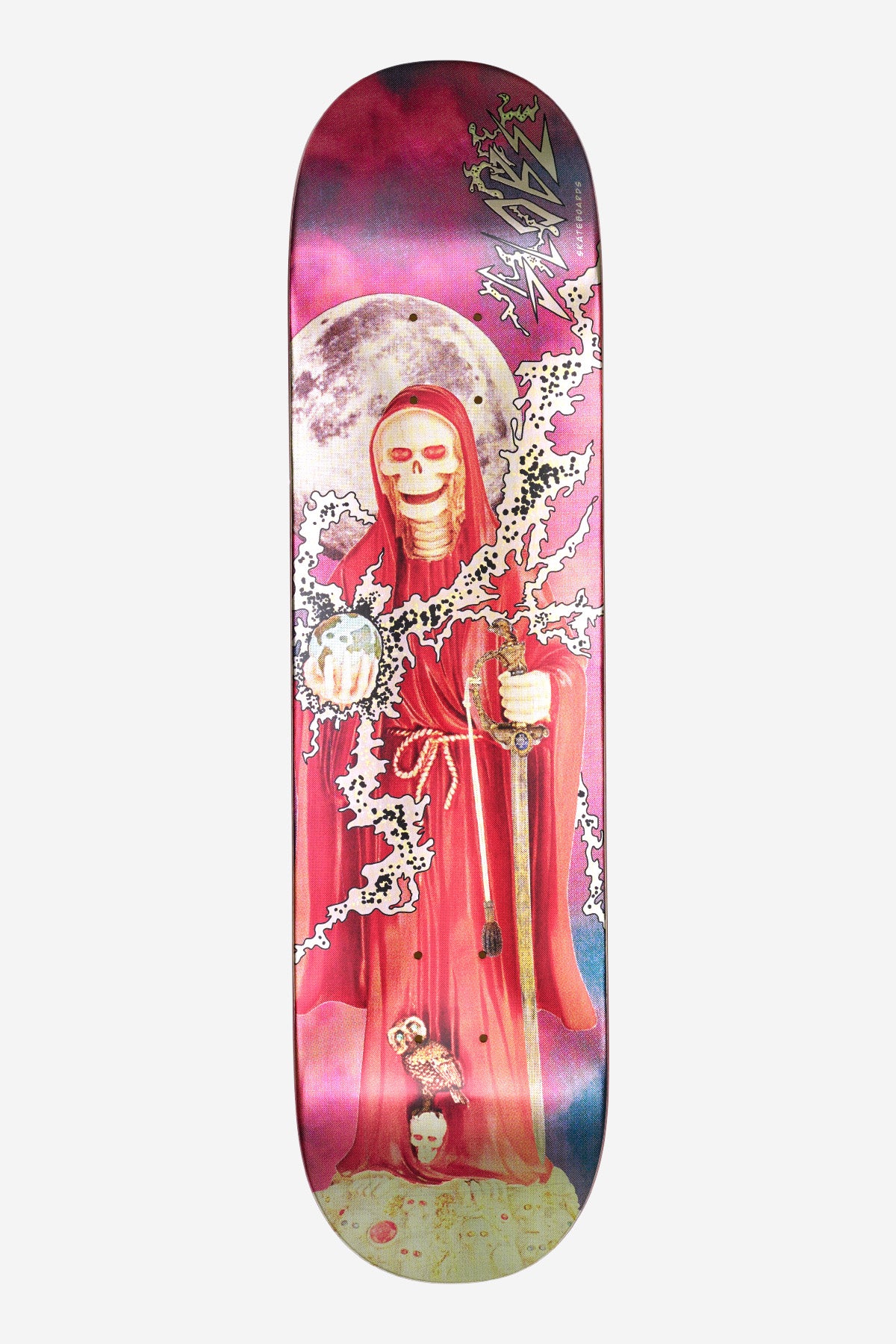 globe-g1-downtown-doom-tavola-skate-deck-8-0-silver-red image 1